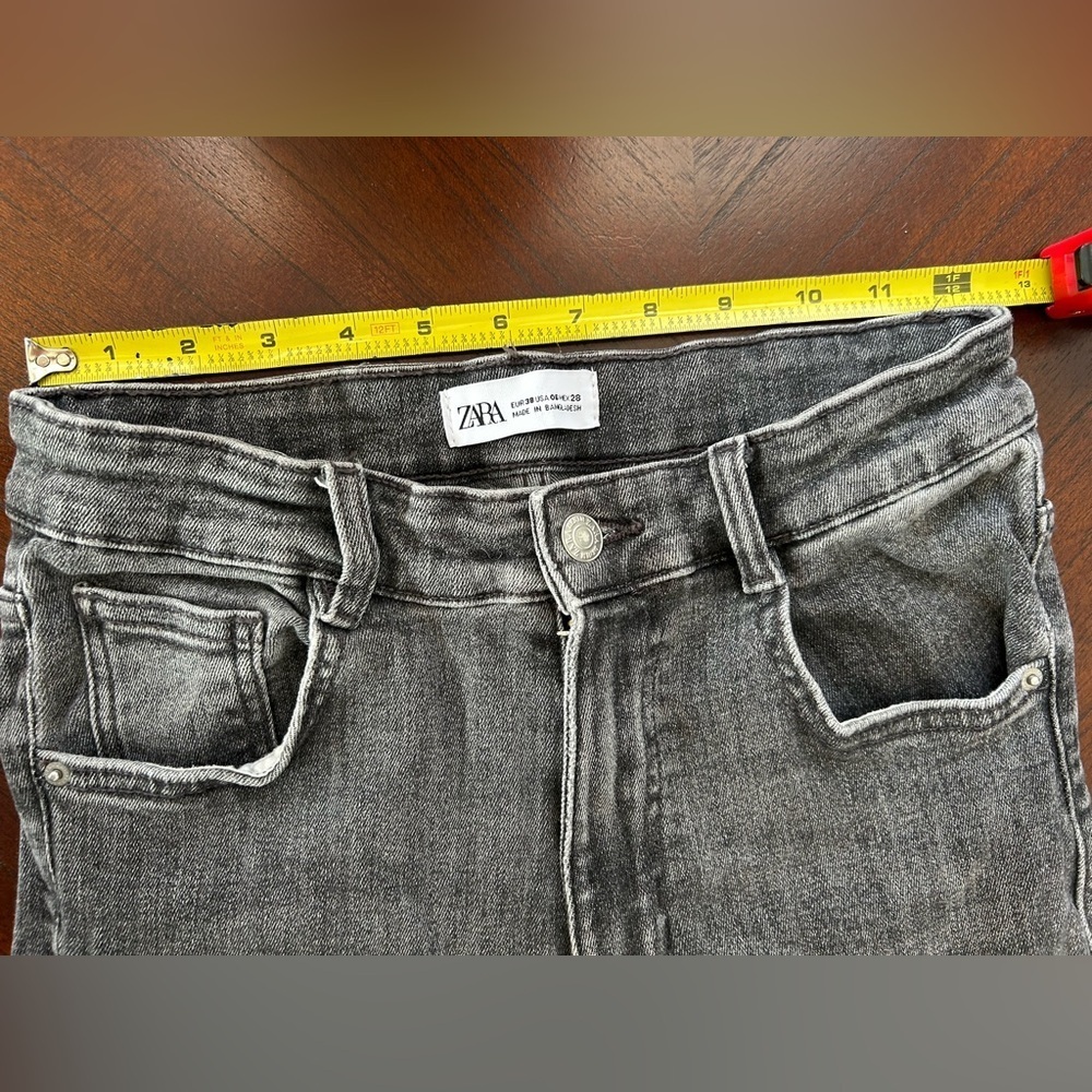 Zara Gray Jeans size 06 - Picture 6 of 8